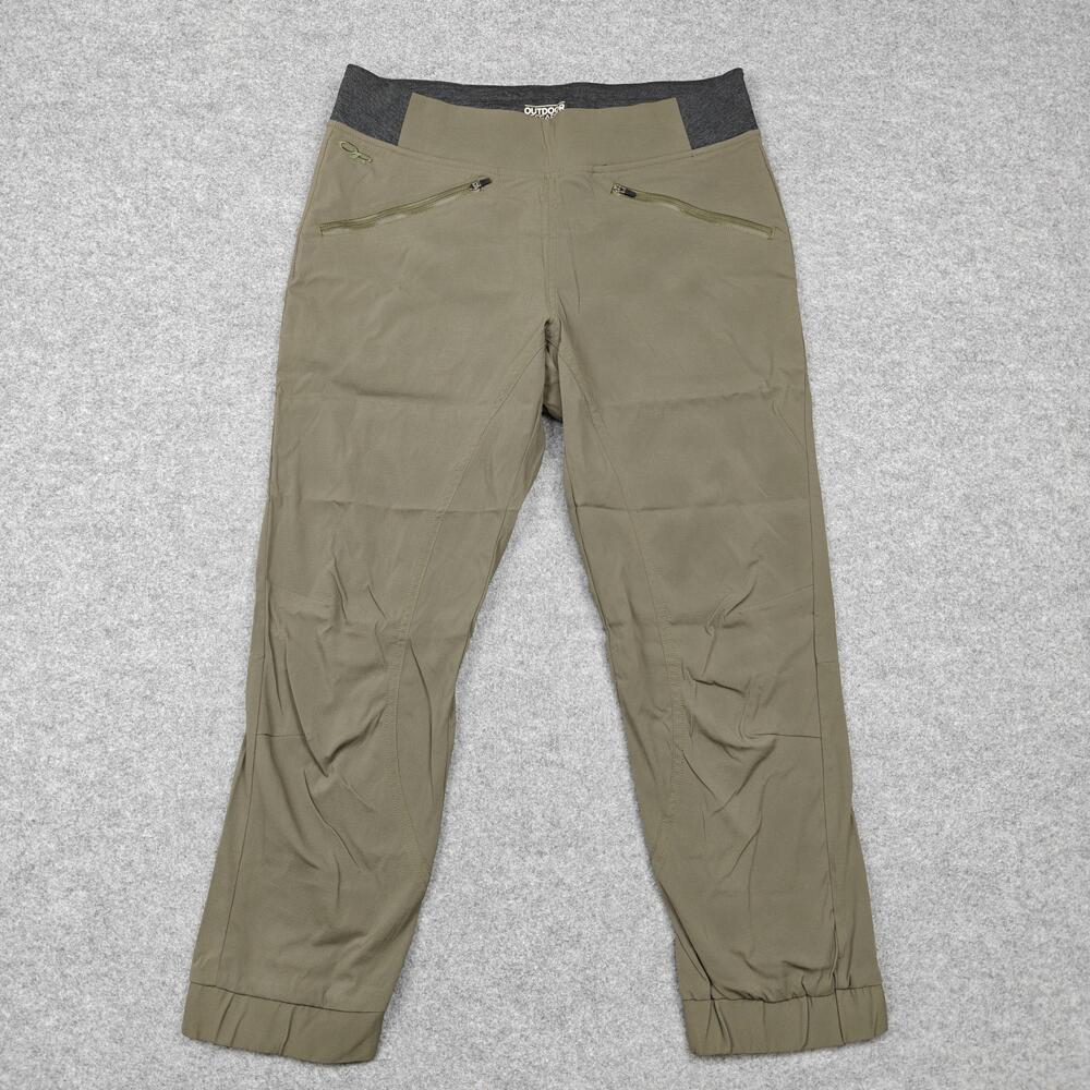 Outdoor Research Pants Womens 6 Green Zendo Capri Elastic Waist Hiking Travel